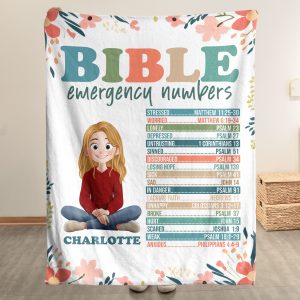 My Bible Emergency Numbers - Personalized Blanket Big Size
